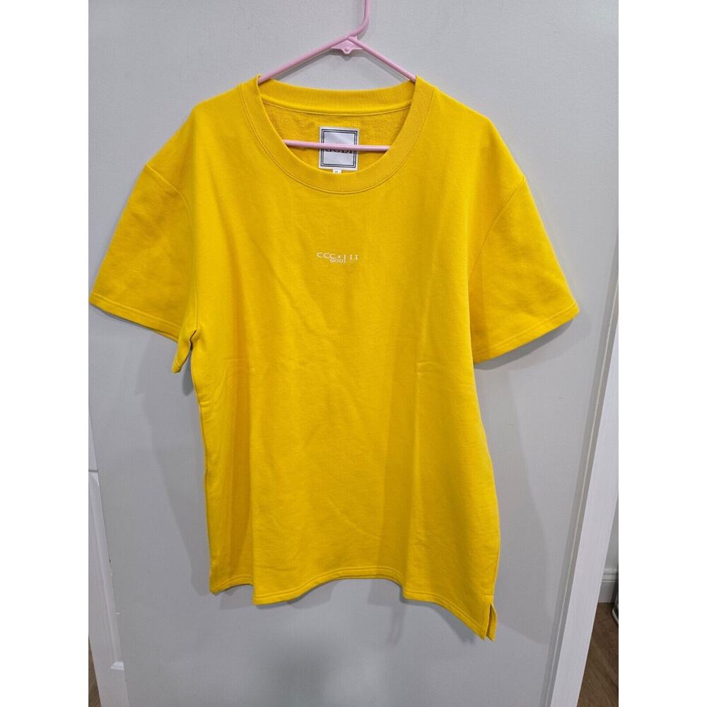 GODI Men's Size XL - "CCC x I I I" Heavy-Duty Yellow T-Shirt *NWOT*